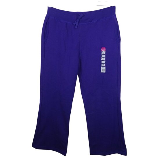Gildan Heavy Blend Purple Fleece Sweatpant Wide Leg Women Size 3XL Pockets NEW - Picture 1 of 11